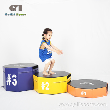 Durable PVC cover Octagon Soft Foam Plyo Box Gym Jumping Box